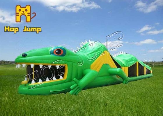 ترامپولین بادی پی وی سی Animal Bouncy Castle Combo Kids Inflatable Green