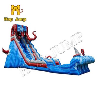 Ocean Battle Inflatable Water Slide Marble 25ft For Park Water