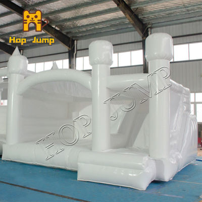 Bouncer Slide Combo In Wedding White Bounce House 0.55mm PLATO PVC